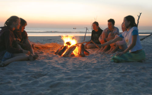 Vejers Strand Camping Natur Strand Bål